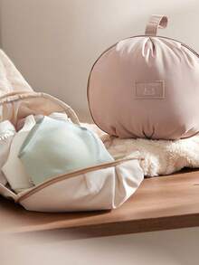 Round Portable Underwear Storage Bag, Multi-Pocket Waterproof Bra Organizer, Compact Design, Suitable For Back To School, Vacation, Camping, Can Store Underwear, Socks, Intimate Apparel, Women's Travel Daily Accessory - Multicolor - View 3