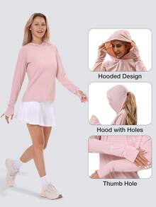 CAMEL CROWN Women's UPF 50+ Lightweight Long Sleeve Sun Protection Shirt - Snow Soft Powder - View 3