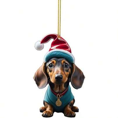 1pc Acrylic Dachshund Dog Decoration Pendant