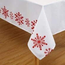 Tablecloths - White Snowflake 140x202cm - View 3