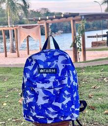 New Summer Printed School Backpack With Adjustable Strap - Blue - View 1
