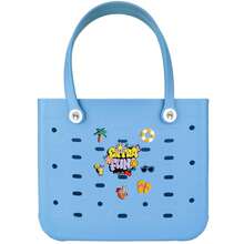 Large-Capacity Women's Rubber Beach Bag, Lightweight And Durable EVA Tote Bag, Large Solid Color Open Design, Large Capacity Travel Bag, Multiple Colors Available, Perfect For Autumn Outfits, Suitable For The Beach, Vacation, Travel, Grocery Shopping, Shopping Basket Bag, School, Halloween, Thanksgiving, Christmas Gift, New Fashionable Women's Backpack Tote Bag. - Multicolor - View 26