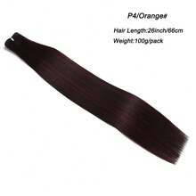 Straight Synthetic Hair Bundles Salon Smooth Wefts Hair Extensions High Temperature Super Long Synthetic Straight Hair Weaving - Multicolor - View 18