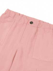 Quần cargo màu hồng cài nút, túi, kiểu dáng thanh lịch, giản dị, dễ thương phong cách Y2K, nhẹ, cỡ lớn, thích hợp cho Halloween, Ngày Nhà giáo, Lễ tốt nghiệp, Đi chơi, Kỳ nghỉ, Câu lạc bộ, Văn phòng, Phòng tập thể dục, Bãi biển, Trở lại trường học, Tiệc sinh nhật, Tiệc trà, Du lịch, Lễ hội nhạc đồng quê, Sân bay, Mùa xuân, Mùa hè, Mùa thu, Mùa đông - Hồng - Xem 8