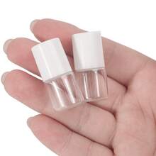 1pc/5pcs/10pcs/20pcs Transparent Essence Sample Bottles, Nail Cuticle Oil Refillable Dropper Bottles, Glass Perfume Vials
