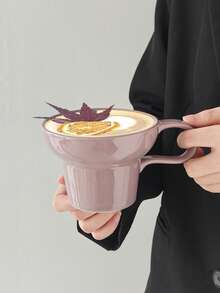 1 pieza Taza de desayuno cerámica minimalista y retro de varios colores, taza de alta calidad, taza de café, unicolor, taza para arte de latte simple, taza para leche para uso doméstico - Multicolor - Ver 15