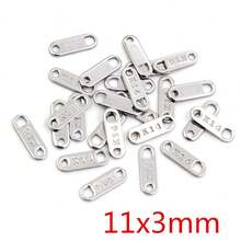 50pcs No Fade Stainless Steel Small Charms Pendant Craft DIY Bracelet Necklace Chains Pendant Ends Jewelry Making Findings Accessories - Steel - View 9