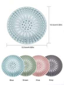 1pc Shower Hair Catcher Plug, Shower Drain, Silicone Bathtub Drain Cover, Easy To Install And Clean, Suitable For Bathroom, Bathtub And Sink, Bathroom Decor, Autumn Decor, Back To School Decor - Multicolor - View 3