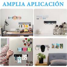 8 PCS Tablero De Pines De Fieltro, Tira de Barra de Anuncios, Tablero de Fieltro para Tablón de Anuncios con 30 Pines, para Oficina, Hogar, Aula, Decoración de Pared, Notas, Fotos - 1 - Ver 6