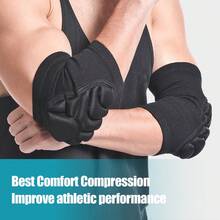 1个男女通用加厚护肘 - 肘部支撑，轻便透气，弹性面料，适合运动、健身、户外活动