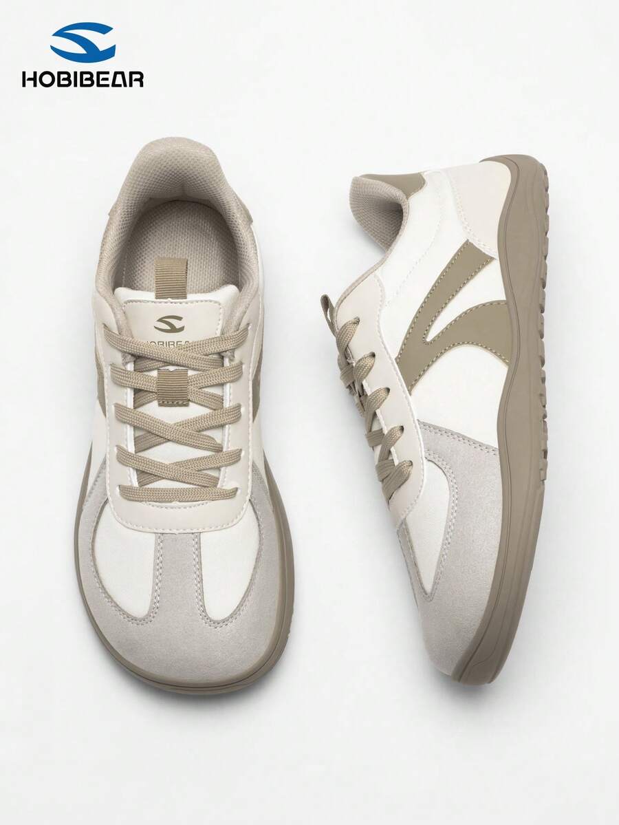 HOBIBEAR 1双男女通用户外赤足鞋，优雅女士运动鞋，橡胶鞋底，宽楦，舒适休闲运动鞋，跑步鞋，训练鞋，轻便步行鞋，户外徒步鞋，棕色