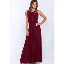 Sexy Women Multiway Wrap Convertible Boho Maxi Club Red Bandage Long Dress Party Bridesmaid Infinity Robe Longue Femme - Xám - Xem 4