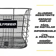 Piago Canasta Canastilla para Bicicleta Acero R24 Incluye Soportes - R24 Negro - Ver 6