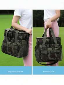 1PC This 17L Large-Capacity Insulated Lunch Bag Is A Portable Option With An Aluminum Foil Lining For Insulation And Waterproofing. It Can Be Carried By Hand Or Over The Shoulder, Making It Suitable For Lunch, Picnics, Work, Or School. This Men's And Women's Lunch Bag Is Ideal For Storing School Supplies And Accessories, Making It An Essential Back-To-School Bag. - Multicolor - View 8