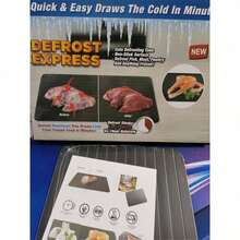 Rapid Defrosting Tray - Aluminum Miracle Plate - Healthier Food Thawing Solution For Steak, Chicken, Fish - Natural Effortless, Perfect For Home & Restaurant