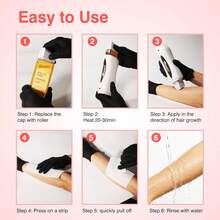 Waxers Roll On Wax Refill For Hair Removal Honey At Home Sugar Roller Waxing Cartridges For Sensitive Skin Depilatory Soft Wax For Legs Arms &Amp; Body 5.3oz 150g 4 Pack - Rose4 - View 6