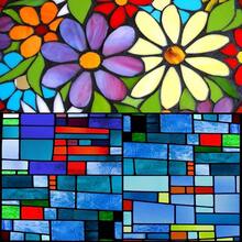 2.2lb Colorful Transparent Stained Glass Scraps, Irregular Stained Glass Sheets Making Projects, Tiles Pieces Crafts And Home Decor - Purple - View 7