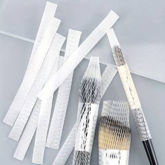 10/20/50pcs Reusable Makeup Brush Sleeves - Elastic Mesh Protective Covers For Eye And Face Brushes - Formaldehyde-Free Nylon Bristles - Suitable For All Beige Types - ABS Plastic Handle - Makeup Brush Protective Net Covers - Prevents Bristle