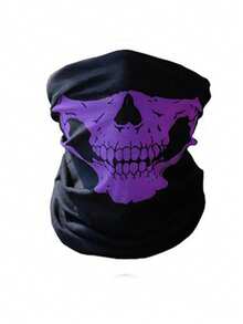 1个/2个/3个/5个装透气骷髅头面罩，无缝拉夫布面罩，多功能户外骑行围巾 - 彩色 - 查看 15