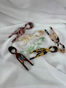 1PC Beautiful Elegant Casual Acetate Hairpin, Retro U-Shaped High-End Feeling, Rice-Meat Dumplings Head Coil Hair Artifact, Simple Hairpin Headdress Hairpin, Suitable For Daily Use