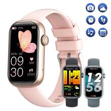 Montre connectée mode LIGE pour femmes, bracelet en silicone, plus de 100 modes d'entraînement, écran 1,47 pouces, notifications météo, cadrans personnalisables, suivi d'activité - 1 Set - Voir 2