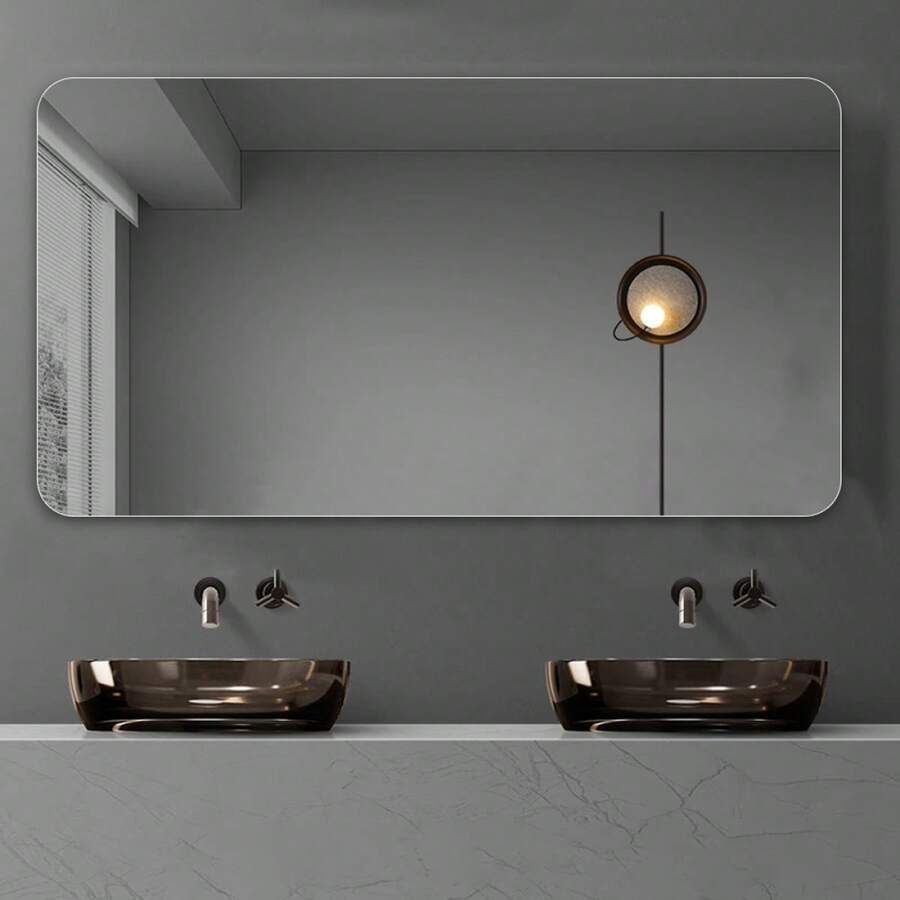 Bathroom Mirror 50*80cm 6035 - 銀色+玻璃+現代 - 查看 1