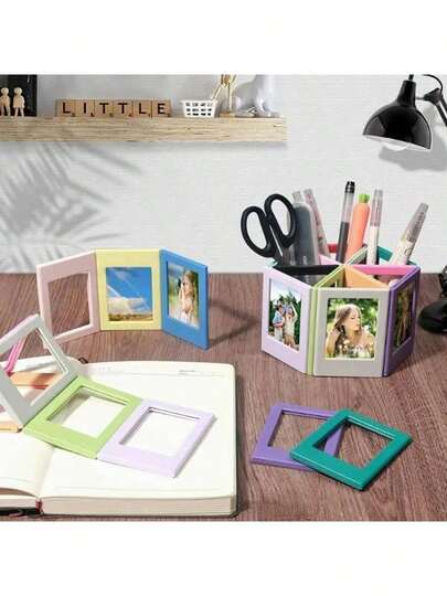 4ชิ้น กรอบรูปแม่เหล็กสี่เหลี่ยมผืนผ้า เหมาะสำหรับแสดงความทรงจำอันล้ำค่าที่บ้าน - เหมาะสำหรับเก็บรักษาความทรงจำและตกแต่งบ้าน นอกจากนี้ยังใช้ได้กับตู้เย็น ของเล่นประจำวัน ฯลฯ