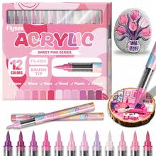 8 loại mới, 12 màu, cộng với tông màu da cổ điển/màu macaron, 72 bút đánh dấu màu acrylic, 36 tông màu da + 36 màu macaron, vẽ tranh, tô màu, dụng cụ nghệ thuật chuyên nghiệp, quà tặng ngày lễ Halloween, Giáng sinh, Phục sinh - Bút đánh dấu acrylic lỏng trực tiếp - Xem 18