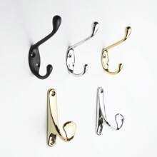 Heavy Duty Metal Wall Mounted Double Layer Coat Rack, With Screws, Can Hang Hats, Keys, Doors, Walls, Bathrooms, Sturdy And Durable, Vintage Industrial Entryway Storage Rack, Multi-Purpose Clothes Hanger To Save Space, Can Hang Coats, Jackets, Scarves, Bags, Towels, Bathrobes, Umbrellas, Keys, Accessories, Easy To Install, Includes Mounting Hardware, Perfect Gift For Home, Dorm, Apartment, Hallway, Porch - Multicolor - View 2