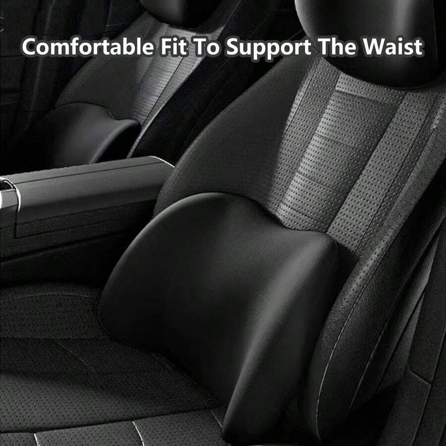 Lumbar Support Pillow For Car Seat Memory Foam Lower Back Support Cushion For Car Home Office Chair Driving Traveli...