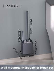 1 件套马桶刷架套装，黑色落地/壁挂式马桶刷和架，适用于家庭和宿舍浴室的马桶清洁工具，豪华浴室配件 - 彩色 - 查看 13