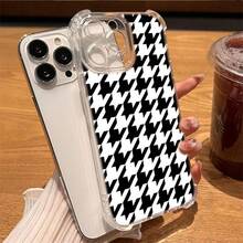Funda  Regalo: Transparente Ultra Resistente [Esquinas Aire/Patrón de losetas en zigzag] Anti-Amarillamiento-Estilo para Mejores Amigas y Parejas ( 16Pro Max/15/14/13/12/11) - transparente - Ver 3