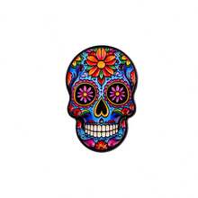1 pieza Broche esmaltado de calavera mexicana - Insignia de solapa única para mochilas y ropa - Negro - Ver 9