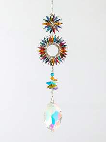 1 szt. Łapacz światła słonecznego na okno, kryształowy twórca tęczy, dekoracja ścienna do pokoju dziecięcego, kryształowy łapacz słońca z wysadzanymi diamentami motywami motyli, pszczół i kotów, żyrandol, dekoracja domu, dekoracja samochodu, prezent dla dziewczynki, Święto Dziękczynienia, prezent na Boże Narodzenie i Walentynki