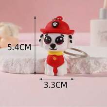 1pc/6pcs Paw Patrol Cartoon Decorations & Keychains, Can Be Hung On Bags Or Placed In Living Room And Bedroom, Multiple Colors Available, Including Chase, Skye, Rubble, Mao Mao Keychains, Paw Patrol Accessories, Suitable For Holiday Celebrations, Halloween, Christmas, Birthday Parties To Create A Warm Atmosphere