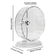 1pc Hamster Transparent Running Wheel Toy For Hamster Quiet Running Exercise Toy Easy To Disassemble And Clean Pets Accessories - Multicolor - View 13