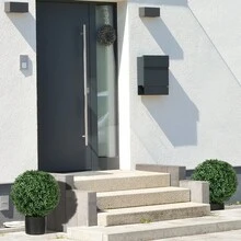 HOMCOM Artificial Plants Set Of 2 Pieces UV Resistant Artificial Plant In 52cm Pot Boxwood For Garden And Living Room Decoration - 1 - 查看 2