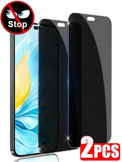 2 pezzi Pellicola protettiva in vetro temperato per la privacy, compatibile con serie /Honor, anti-sbirciatura, anti-esplosione, anti-graffio, durezza 9H, facile da applicare, compatibile con custodie per telefono