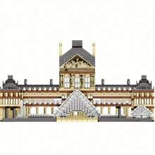 Louvre Museum Building Model Kit: 3377 Pieces, ABS Material, High Difficulty, Suitable For Ages 6+ - A Classic French Architecture Puzzle The Best Gift For Birthday And Home Decoration