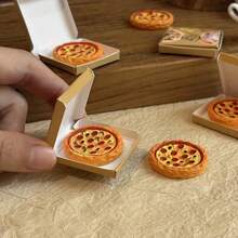 1:12 Scale Realistic Mini Pizza Dollhouse - Includes Realistic Mini Pizza Slices, Assorted Colors, Mini Food, Suitable For Dollhouse Decor, Desktop Mini Decor And Photography Props, Lively Design, Detailed Craftsmanship - Multicolor - View 2