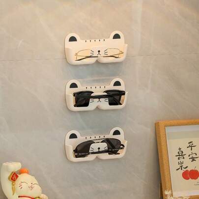 Estante de pared para almacenamiento de gafas, caja de almacenamiento de gafas de sol de dibujos animados para el hogar, estante de almacenamiento de gafas de miopía para el baño y la mesita de noche