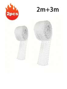 多功能弹性肉网卷，适用于制作香肠、火腿、热狗和培根的弹性牛肉网 - 厨房和家用肉类香肠制作工具，用于DIY肉类加工火腿绳，白色