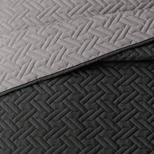 Elegant Comfort 3pcs Majestic Quilt Set Bedspreads, Ultra-Soft Comfortable Bedspread With 2 Pillow Shams Bedding, Machine Washable, Quilted Reversible Bedspread Coverlet Set, Full/Queen, King/California King And Twin/Twin XL Size Bed For All Seasons, Christmas Decorations Gifts, Cozy Winter Styles, Holiday Décor - 黑色/灰色 - 查看 7