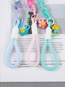 1pc Customized INS Style Minimalist Short Rope Woven Acrylic Plated Colorful English Letter Bead Heart Keychain, Cute Little Sun Acrylic Pendant, Gift For Friends, Family, Birthday Gifts, Customized Keychain, Customized Name, Customized Birthday Gift, Customized Phone Lanyard, Customized Bag Charm,Durable,Colorful,Cute,Adorable,Funny,Kawaii,Y2K,Stylish,Unisex,Casual,Custom,Personalized,Unique,Customized,Ideal Gifts For Him,Ideal Gifts For Her,Her,Boyfriend,Girlfriend,Family,Friends,Delicate Romance,Winter Grace