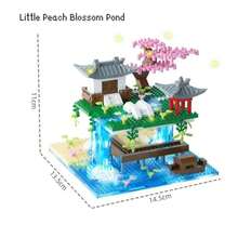 2180pcs Peach Pool Model Micro Particle Building Blocks Puzzle Education Birthday Gifts Home Decoration