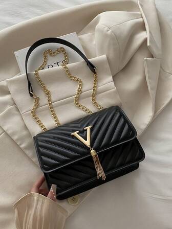 Korean Style Embossed Rhombus Letter Casual Handbag For Women, 2024 New Fashion Influencer Minimalist Shoulder Crossbody Square Bag