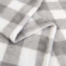 Fleece Throw Blanket For Couch Sofa Bed, Buffalo Plaid Decor Grey And White Checkered Blanket, Cozy Fuzzy Soft Lightweight Warm Blankets For All Seasons - 灰色/白色格子 - 查看 6