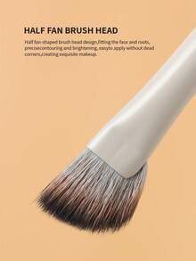 鼻部轮廓刷，鼻根及鼻翼晕染刷，半扇形斜头轮廓阴影化妆刷，超柔软不掉毛 - 藍白色 - 查看 6