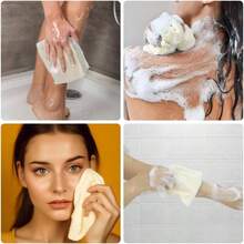 3 Pack Wash Cloths, Exfoliating Body Scrubber, Body Scrubber Exfoliator, Exfoliating Washcloth, Face Cloths Washing Face, Loofah Exfoliating Body Scrubber, Wash Rags Body, Exfoliating Towel - 白色 + 3 - 查看 4