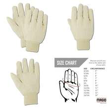 Magid Glove & Safety T86-AMZN MultiMaster T86 Guantes de con patrón de clutas, 8 onzas, mezcla de algodón y poliéster, para hombre (tamaño grande), natural (paquete de 12)(default) - Multicolor - Ver 1